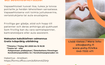 Haluatko sairaalavapaaehtoiseksi OLKAan?